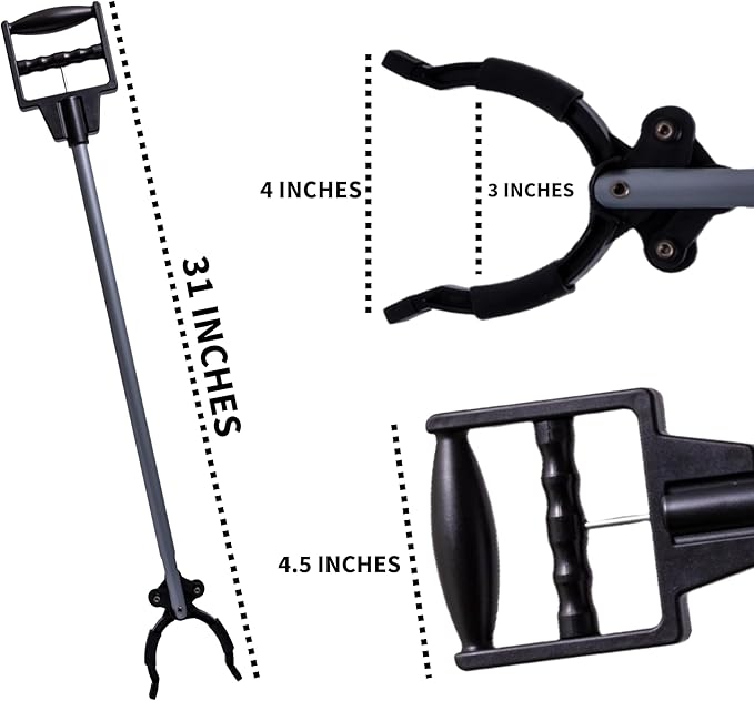 31’’ Grabber Reacher Tool - Heavy Duty 5 lb. Weight Capacity Reaching Picker Upper Stick with Full handgrip for Post Surgery, Seniors, Cleaning Trash (1)