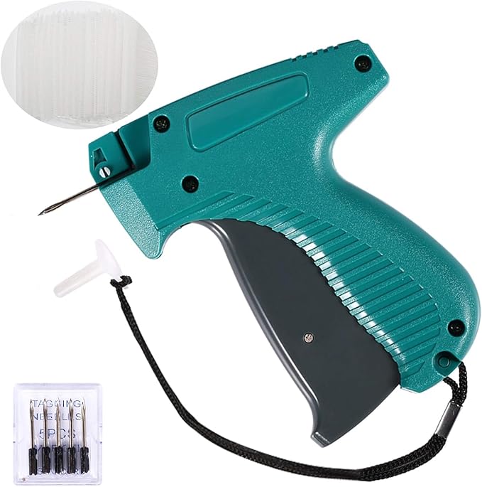 Price Tagging Gun for Clothing,(Not Stitch Gun)Standard Retail Price Tag Attacher Gun Kit for Clothes Labeler with 6 Needles & 1000pcs 1" Barbs Fasteners & Organizer Bag for Store Warehouse Yard Sale