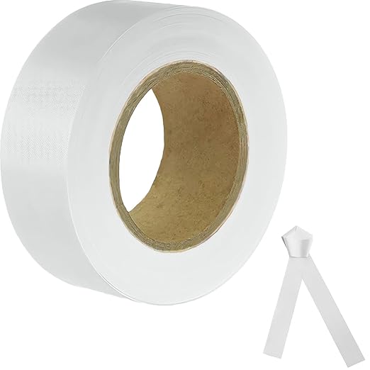 White Flagging Tape, Surveyors Tape,1-3/16" × 300' Survey Tape,Tree Marking Ribbon,Non-Adhesive Plastic Ribbon,Trail Marking Tape