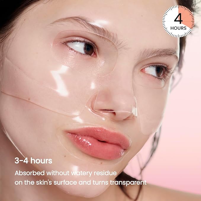 BIODANCE Bio-Collagen Real Deep Mask, Hydrating Overnight Hydrogel Mask, Pore Minimizing, Elasticity, Plumping Improvement, Korean Skin Care, Gifts for Women | 1.19oz(34g) x 4ea