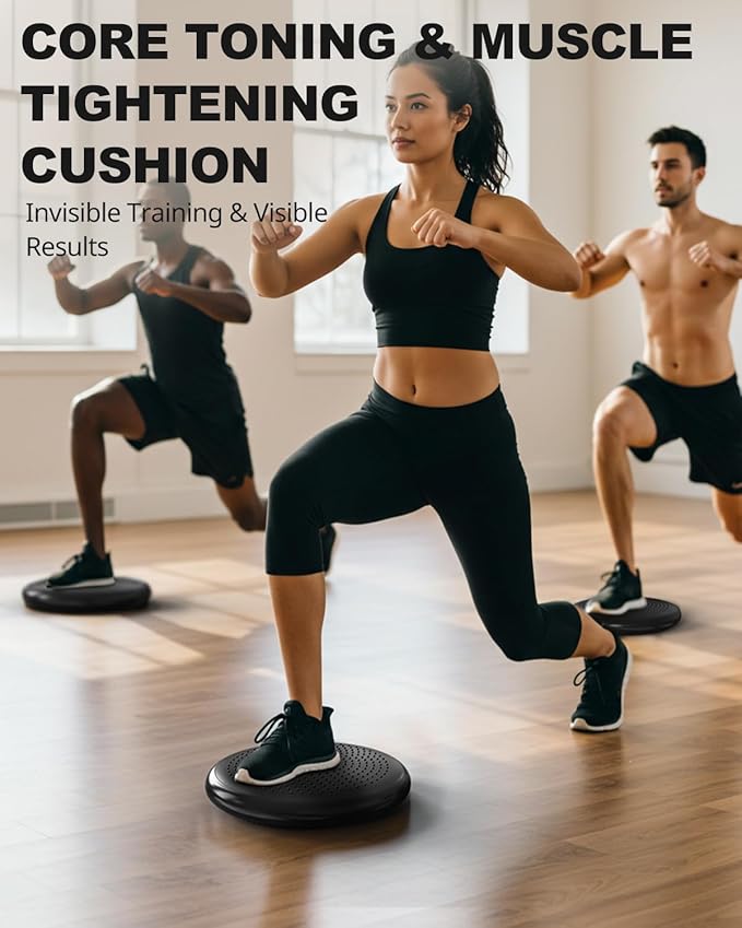 Trideer Wobble Cushion Core Balance Disc, Flexible Seating for Classroom Elementary, Wiggle Seat for Sensory Kids, Balance Pad with Inflation Pump