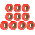 Orange Flagging Tape 10 Pack,Surveyors Tape,1" × 1500' Survey Tape,Tree Marking Ribbon,Non-Adhesive Plastic Ribbon,Trail Marking Tape for Hazardous Areas or Borders