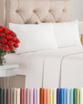 Twin XL 4 Piece Sheet Set - Cooling & Breathable Bed Sheets - Hotel Luxury Sheets for Women, Men, Kids & Teens - Sheets w/Deep Pockets & Easy Fit - Soft & Wrinkle Free - Twin XL Antique White Sheets