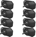 ICERO - Baby Gate Wall Protector - Protect Walls & Doorways from Pet & Dog Gates - for Child Pressure Mounted Stair Safety Gate- 8 Pack, Black