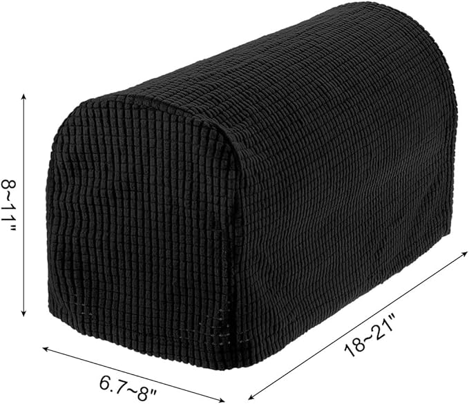 uxcell Stretch Armrest Covers Armchair Anti-Slip for Chairs Sofas Couch Arm Covers Recliner Sofa with Twist Pins Black 4 Pcs