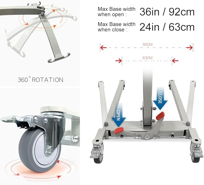 Patient Lift for Home use, Patient Lift Transfer Chair with Full Body Sling, Rechargeable Lift Elderly from Floor, 400lbs Weight Capacity, Ultra-Quiet Motor, Easy Disassemble