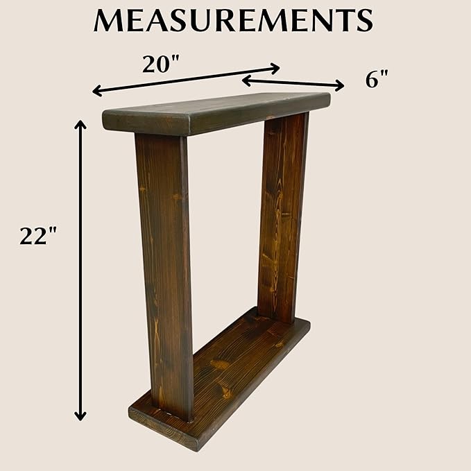 Very Narrow 7 inch Width Side Table for Small Apartment Space Between Chairs, Skinny Table for Recliner, Couch, Armchair, Thin Slim End Table for Living Room, Bedroom,Drinks (Walnut)