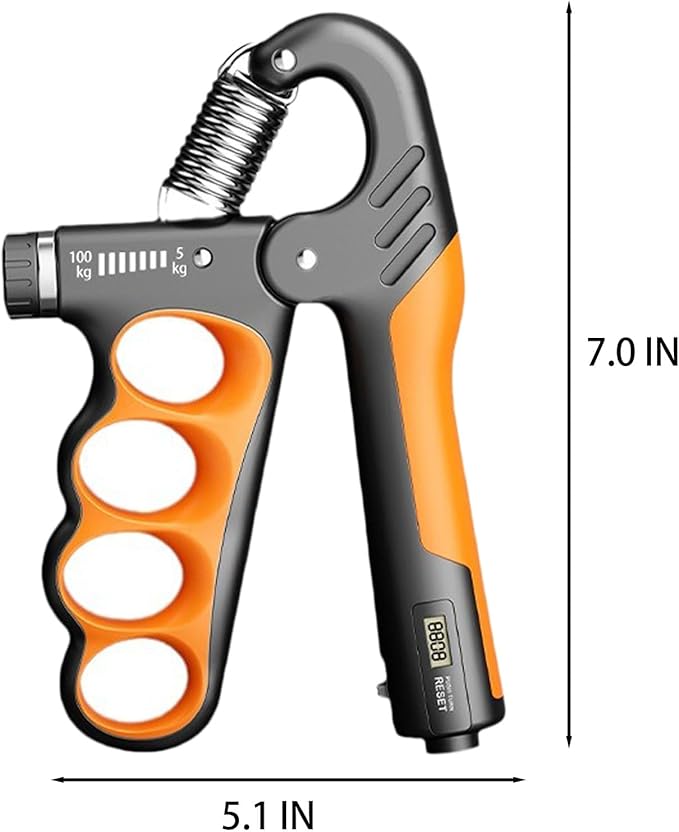 Grip Strength Trainer, 5-100KG (11-220 LB) Adjustable Resistance Forearm Hand Gripper Strengthener with Counter, Hand Wrist Exercise Workout Equipment for Home/Office Gym