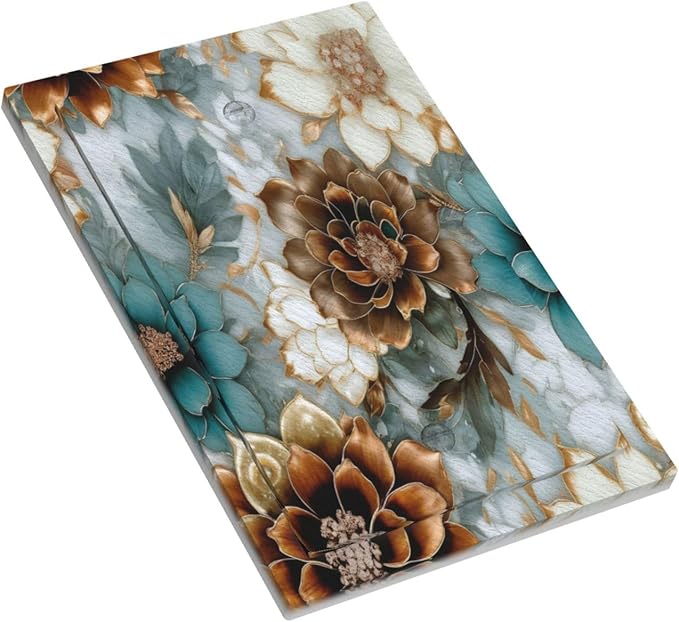 Vintage Marble Floral Gold/Green/White Metal Flowers 1 Gang Blank Light Switch Covers Plate Decorative No Device Wall Plate Coves Electrical Switchplate Dimmer Faceplate for Bathroom