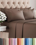 King 6 Piece Sheet Set - Cooling & Breathable Bed Sheets - Hotel Luxury Bed Sheets for Women, Men, Kids & Teens - Comfy Bedding with Deep Pockets & Easy Fit - Soft and Wrinkle Free - King Brown Sheets