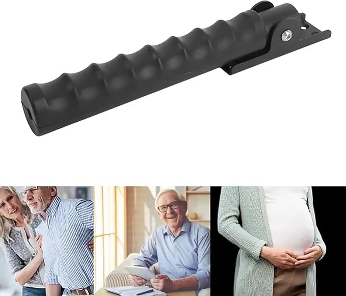 Doorway Flip Up Grab Bar - 9" Auxiliary Support Grip Handle, 300 LBS Weight Capacity Stair Assist Handrail, Anti-Slip Design for Elderly Handicap, Easy Installation Home Safety Aid