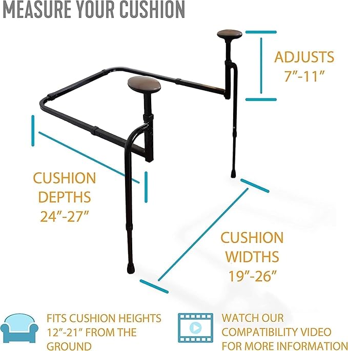 Stander EZ Stand-N-Go, Chair Lift Assist for Elderly, Grab Bar Standing Aid for Seniors, Daily Living Mobility Aid