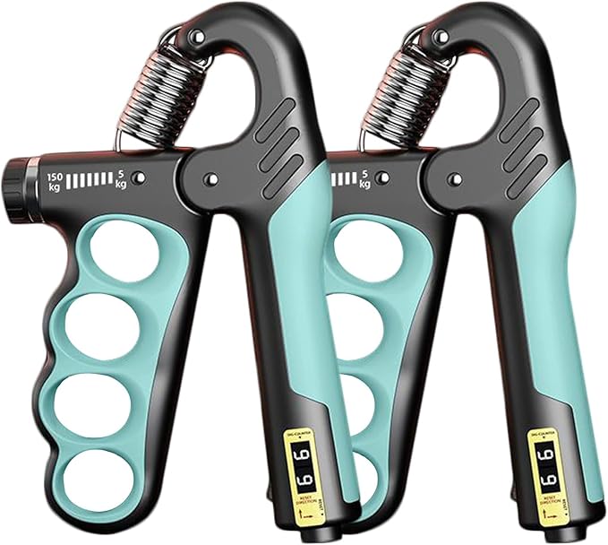 Grip Strength Trainer, 5-100KG (11-220 LB) Adjustable Resistance Forearm Hand Gripper Strengthener with Counter, Hand Wrist Exercise Workout Equipment for Home/Office Gym