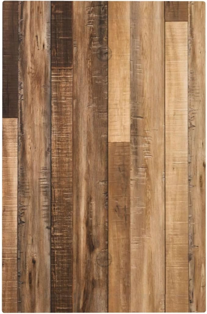Rustic Brown Wood Splicing Vintage Dark Oak Print Light Switch Cover Plate 1 Gang No Device Blank Electrical Wall Plates Faceplate Decorative Switch Plate Covers for Farmhouse Home Decor