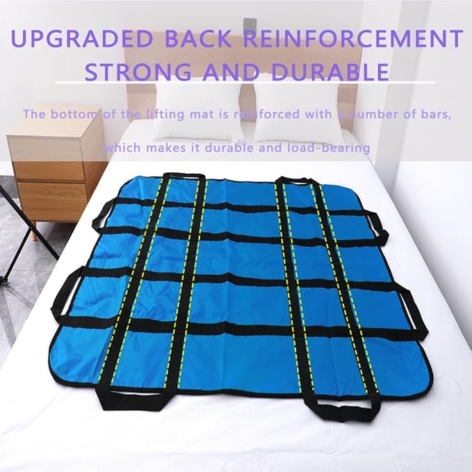 2 Pack Positioning Bed Pad with Handles,48" × 40" Transfer Sheet for Repositioning,Turning and Lifting,Washable Positioning Bed Pads for Elderly,Patient,Handicap,Caregiver (2)