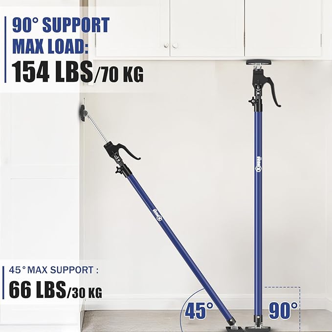 XINQIAO Cabinet Jacks for Installing Cabinets, Heavy Duty Third Hand Tools Adjustable Support Pole from 23.6 in to 45.3 in, 4 PCS