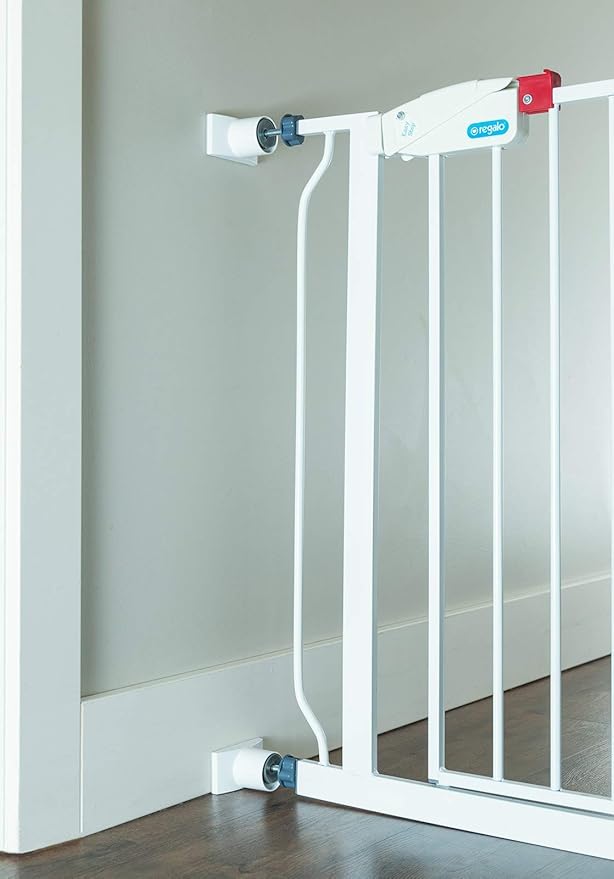 Wall Nanny Extender -4 Inch Baby Gate Extension Guard (Made in USA) Extends Pressure Mounted Gates - Protects Walls, Stabilizes Gate, for Child, Pet Gate & Dog Gate, Protector Works on Stairs, 4 Pack