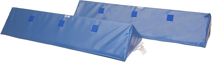 Skil-Care 45-Degree 34" L Vinyl Positioning Wedge, 34" L x 8" W x 8" H - Foam Positioning, Durable Vinyl Cover, Blue, 555035
