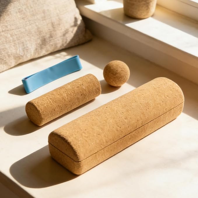 Foot Stability Board, Cork Exercise Trainer Kit, Feet Balance Training Board, for Seniors, Dancers, Athletes, Sports Lovers, Cyclists, Yoga, Home, Gym, Fitness