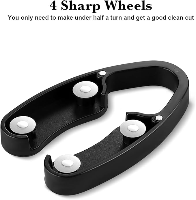 GOBETTER 2 Pcs Wine Foil Cutter Magnetic Design, 4 Stainless Blades Foil Remover Wine Bottles Opener Accessory, Removes Foil Top Effortlessly for Wine Lovers, Black