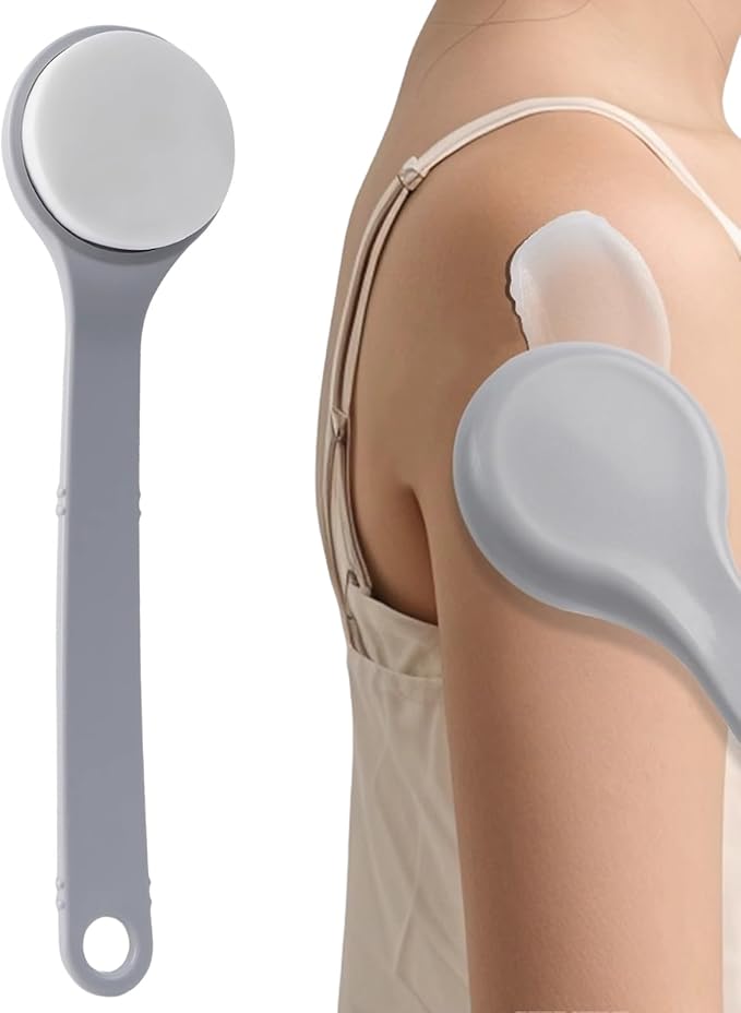 Sunscreen Applicator Tool - Back Lotion Spreader, Medicine Application Helper, Even Coverage Support, Soft Washable Pad Feature, Self Care Equipment, Skincare Applicator for Kids Men Women Elderly