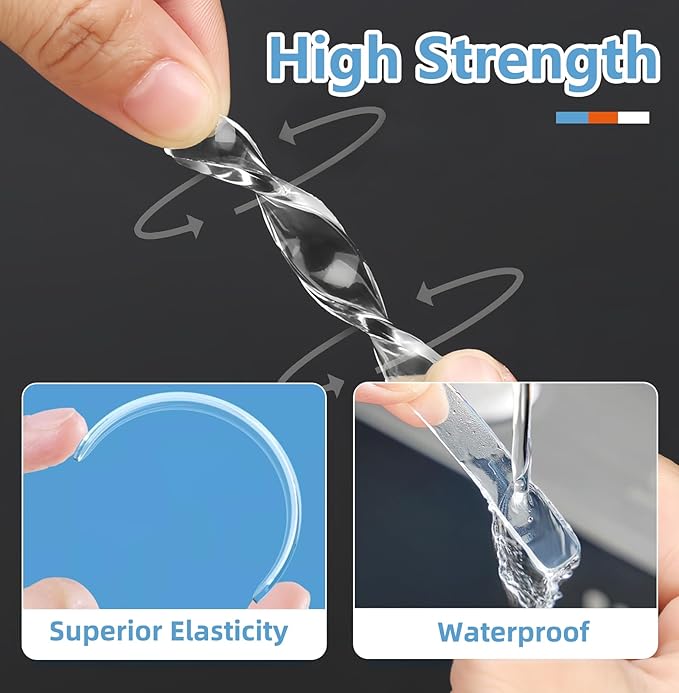Clear Silicone Cabinet Door Bumpers 10 Pcs - Self-Adhesive Sound Dampening Pads, Silicone Bumper Pads & Clear Furniture Bumpers for Drawers, Table Tops, Wall Protection,Anti-Slip Pads