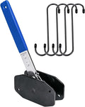 Brake Caliper Compression Tool with 4 Hooks & Blue Grip - Caliper Piston Compressor Tool, Brake Pad Spreader for Single/Twin/Quad Piston Disc Brake Repair