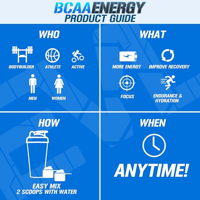 Evlution EVL BCAAs Amino Acids Powder - BCAA Energy Pre Workout Powder for Muscle Recovery Lean Growth and Endurance - Rehydrating Post Workout Recovery Drink with Natural Caffeine - Cherry Limeade