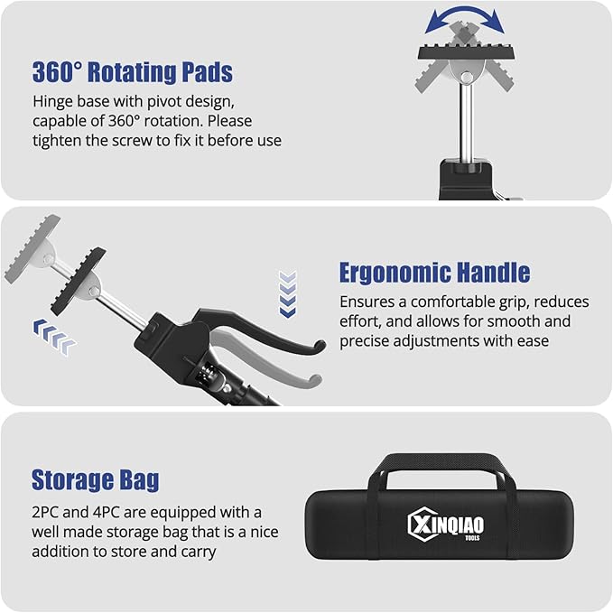XINQIAO Cabinet Jacks for Installing Cabinets, Heavy Duty Third Hand Tools Adjustable Support Pole from 23.6 in to 45.3 in, 2 PCS