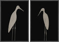 MUDECOR Framed Canvas Print Wall Art Minimalist Crane Silhouettes Illustrations Modern Art Decorative Bohemian Colorful for Living Room, Bedroom, Office - 24"x36"x2 Black