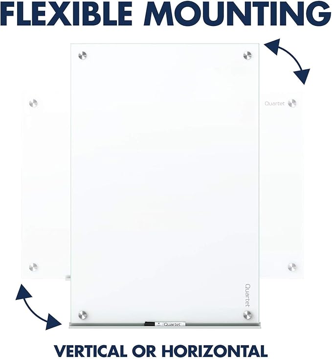Quartet Dry Erase Board, Magnetic Whiteboard 36" x 24", Glass Board for Wall, Infinity, Brilliance White (G23624W)