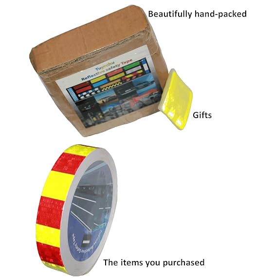 Reflective Tape Outdoor Waterproof 1 inch X 166 feet, High Visibility Hazard Conspicuity Warning Safety Industrial Marking Tape
