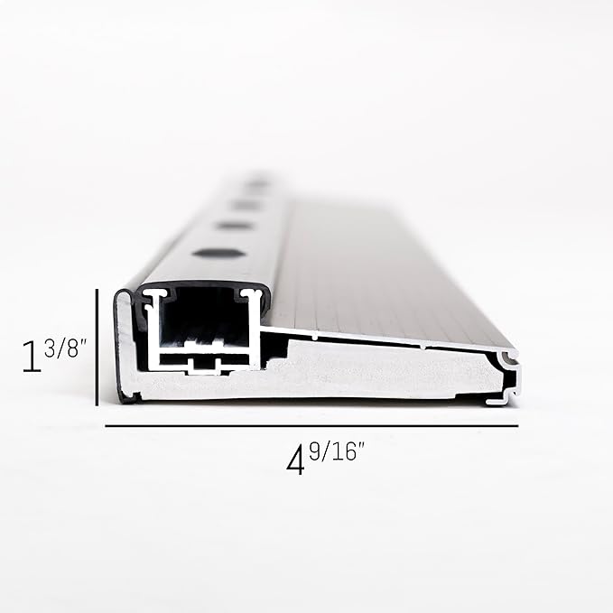 Adjustable Aluminum Threshold – Extra Short Width with Hidden Screws, Adapts to Any Height, Heavy-Duty for Residential & Commercial Use, Available in Multiple Sizes (Black, 72 inch)
