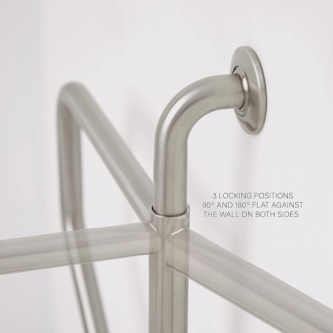 Seachrome Bathroom Grab Bar, Wall to Wall Stainless Steel Swing Away Grab Bar, 1 1/4-Inch Diameter, Handicap Grab Bar, Safety Rail, Polished Stainless (Model: GW-4236-Q-PS)