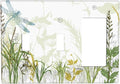 Wild Flower Dragonfly 3 Gang Toggle Rocker Light Switch Cover Plates Decorative Electric Outlet Covers Decorator Wall Switch Plate Receptacle Plug Covers 6.38 * 4.49 Inches
