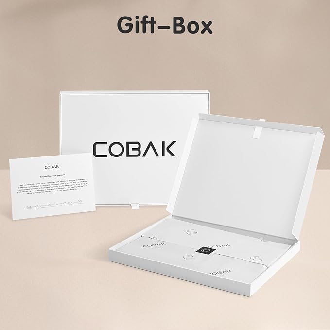 CoBak 6 Sides Portable White Board 12x9 inch (A4) - Notebook Design Dry Erase Small Board with Pocket, Anti-Ghosting Surface for Office, School, Homeschool with Gift Box (Brown Pocket Upgrade)