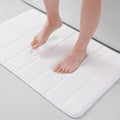 Buganda Memory Foam Bath Mat, 30" x 20", Ultra Soft and Non-Slip Bathroom Rugs, Water Absorbent and Machine Washable Bath Rug for Bathroom, Shower, and Tub, White