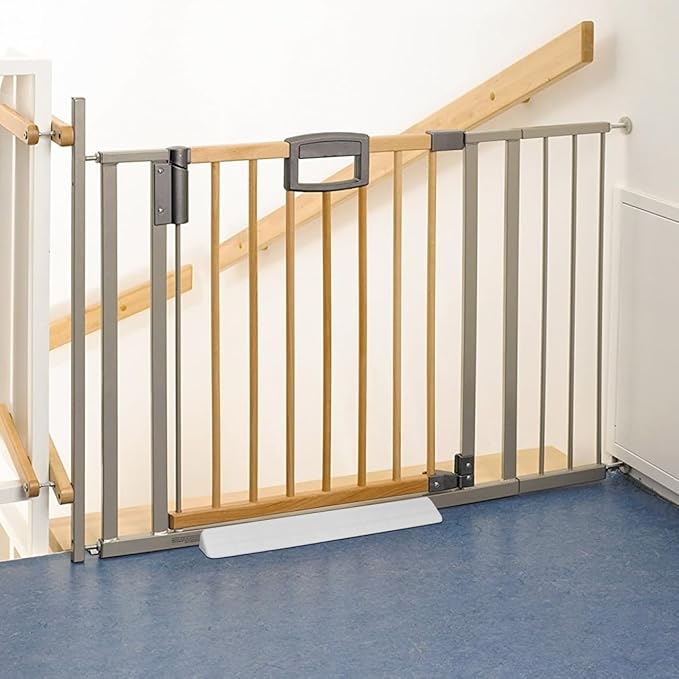 Vanzack Safety Door Fixator Baby Gate Accessory for Stairs and Doorways Anti-Kicking Pedalboard with Non-Slip Teeth Plastic Guardrail Fitting for Baby and Pet Safety