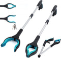 Grabber Reacher Tool 2-Pack, 32" Folding Reacher Grabber Pickup Tool with Magnets, Lightweight Grabbers for Seniors, Trash Grabber Tool with 90°Rotating Head
