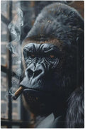Funny Animal Smoking Black Orangutan Light Switch Cover Plate 1 Gang No Device Blank Electrical Wall Plates Faceplate Decorative Switch Plate Covers for Farmhouse Home Office Decor