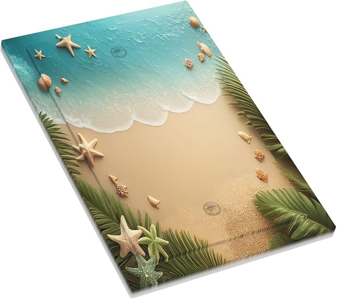 Light Switch Cover Plate Summer Beach Themed Starfish Seashells 1 Gang No Device Blank Electrical Wall Plates Faceplate Decorative Switch Plate for Bedroom Bathroom Decor