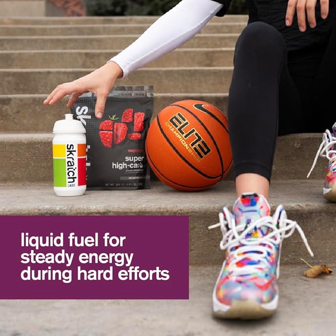 Skratch Labs Super High-Carb Hydration Powder | Carbohydrate Powder with Cluster Dextrin and Electrolytes | Endurance Energy Drink | Raspberry (840 Grams) | Non-GMO, Gluten Free, Vegan, Kosher