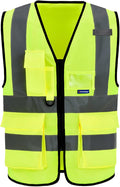 A-SAFETY 6XL7xl 8XL,high vis reflective Safety Vest,Yellow