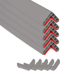 Rubber Bond Wall Corner Guard Edge Protector, 1x1x36 inch Baby Proofing Corner Guards | Self-Adhesive Furniture Edge Strips for Home & Office (5 Pack, Gray)