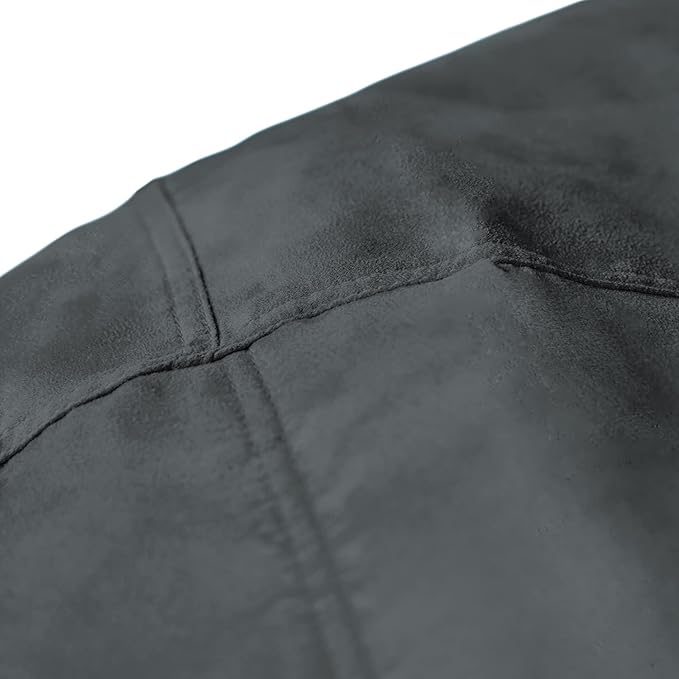 Lumaland Luxurious 5ft Large Bean Bag Chair with Microsuede Cover - Ultra Soft, Foam Filling, Washable Bean Bag Sofa for Kids, Teenagers, Adults - Sack Chair for Dorm, Family Room - Black