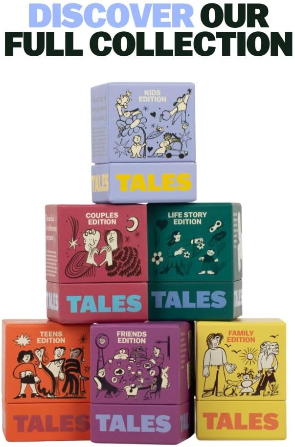TALES 150 Conversation Starter Cards, Couples Edition, for Couples, Games for Adults, Date Night Ideas, Anniversaries, and Quality Time Together, Prompts for Deeper Connection