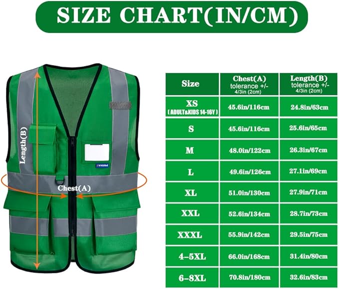 green safety vest for men