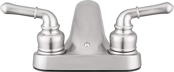 Pacific Bay Lynden Bathroom Sink Faucet - Metallic Plating Over Lightweight ABS Plastic (Brushed Satin Nickel)
