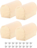 uxcell Stretch Armrest Covers Armchair Anti-Slip for Chairs Sofas Couch Arm Covers Recliner Sofa Beige 4 Pcs