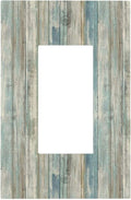 Tea Vintage Wood Plank Distressed Grain Rustic Board Single Rocker Light Switch Cover 1 Gang Outlet Cover Decorative Gfci Electrical Wall Plate Dimmer Switchplate for Farmhouse Home Decora